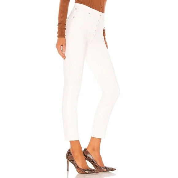 Citizen of Humanity Women's Olivia High Rise Slim Ankle Jeans White Size 25 - Picture 3 of 16